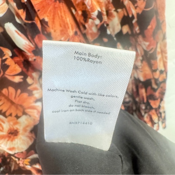 Rachel Parcell Floral Tiered Midi Dress Womens 6 Spring Easter Peasant - Picture 8 of 11